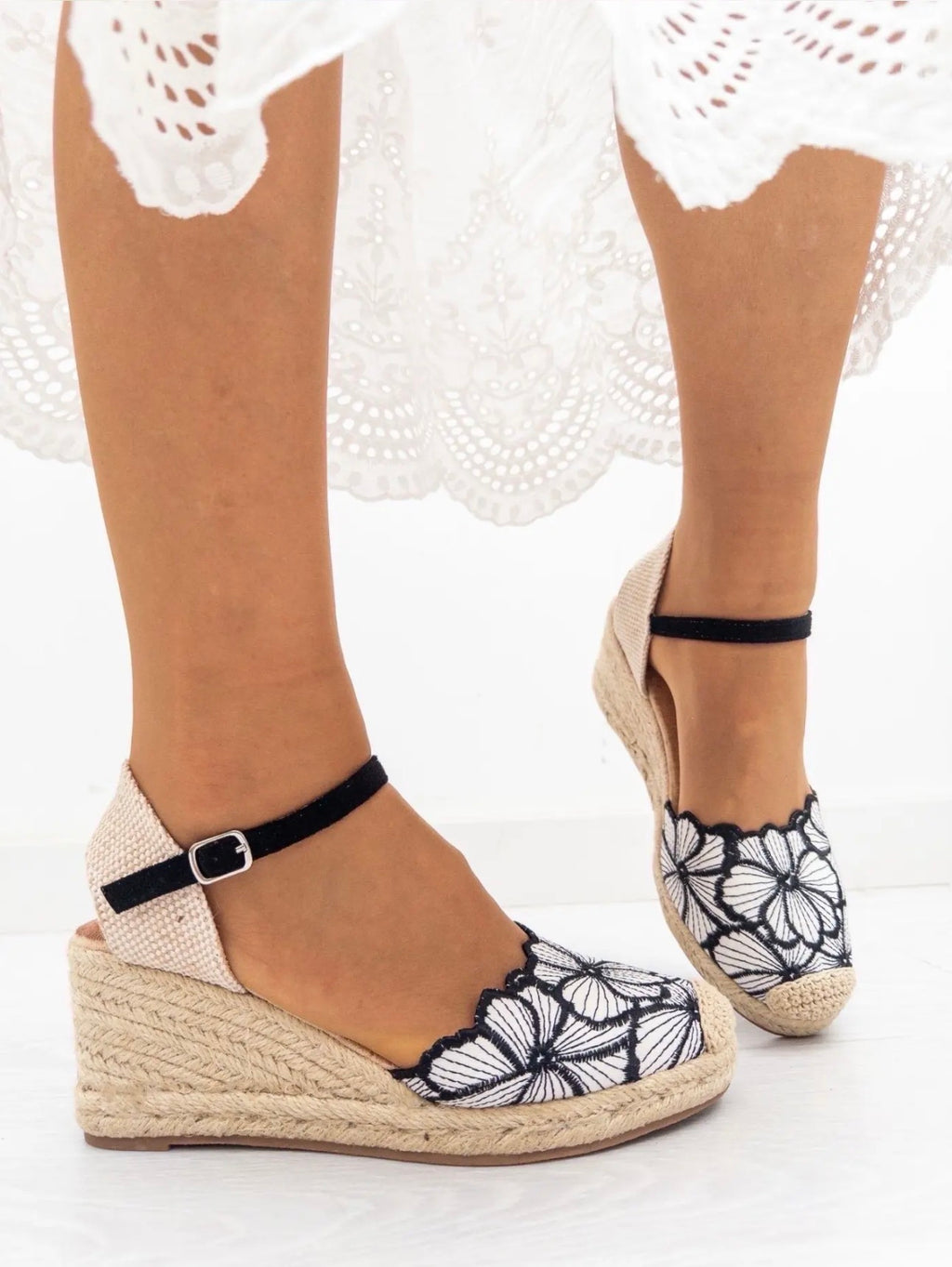 Esparteña Floral Jade