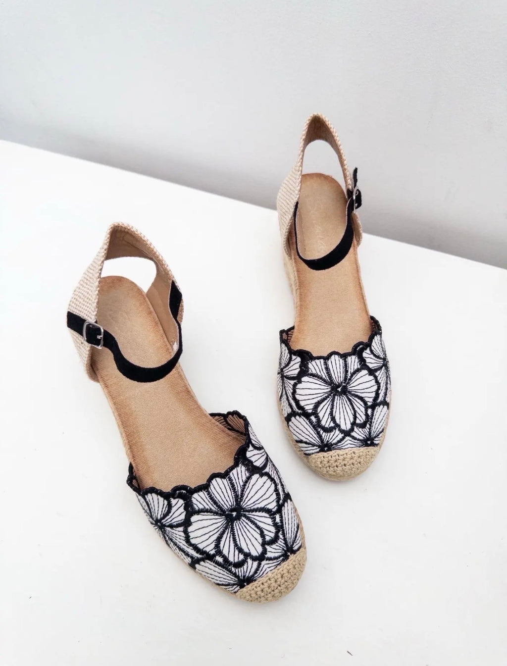 Esparteña Floral Jade