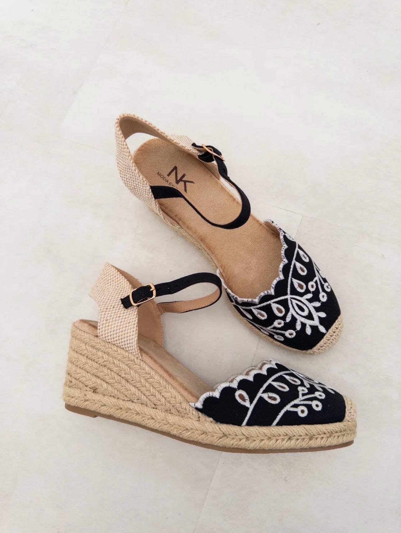 Esparteña Flores Oscura