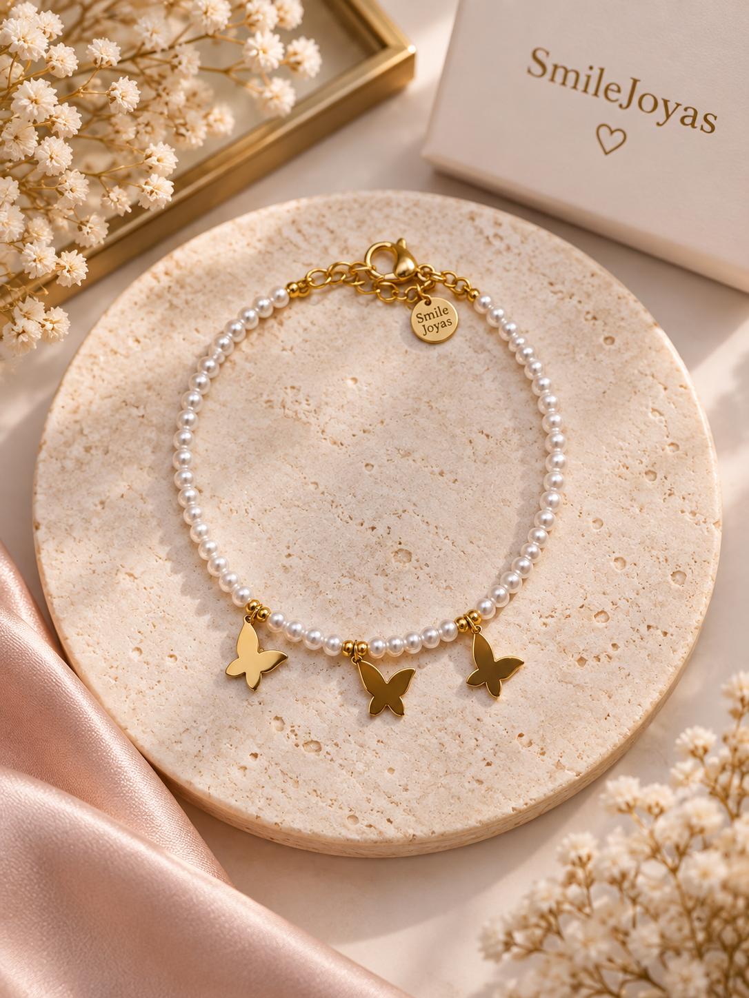 Pulsera Acero Mariposas