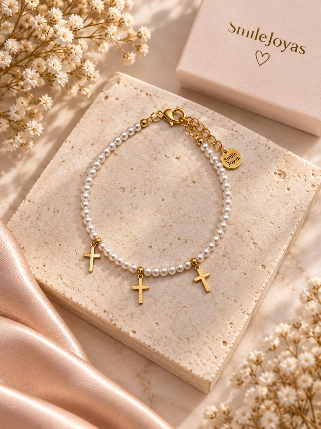 Pulsera Acero Cruces