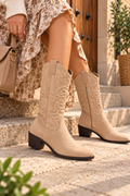 Bota Cowboy Beige